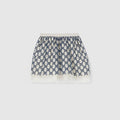 Baby embroidered GG nylon skirt - navy and off white