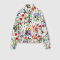Printed quilted twill jacket - multicolor