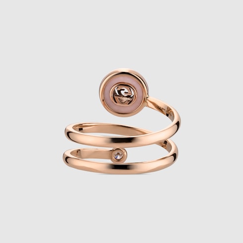 Gucci Interlocking 18k spiral ring - 18k rose gold