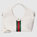 Gucci Giglio small tote bag - white GG leather