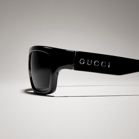 Rectangular-frame sunglasses - black