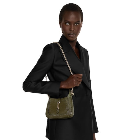 Jackie 1961 lizard mini bag - forest green leather