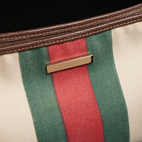 Small pouch with strap and Web - natural canvas