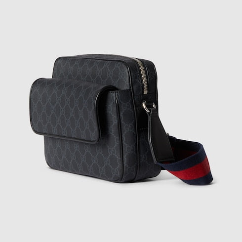 GG Black small crossbody bag - black GG Supreme canvas