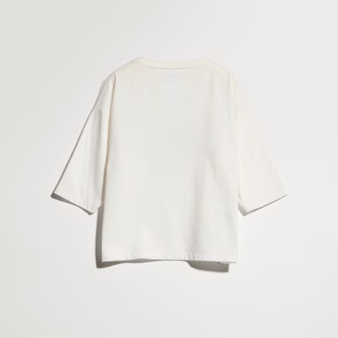 Children's cotton T-shirt with print - white