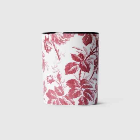 Herbarium print candle, Inventum scent - cherry red and white