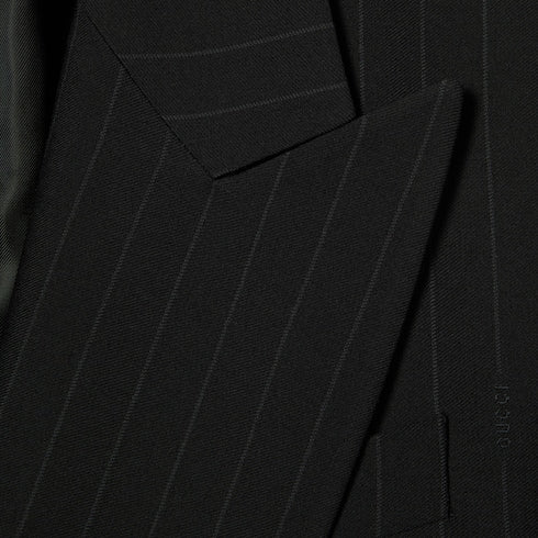 Pinstripe Gucci wool jacquard jacket - black