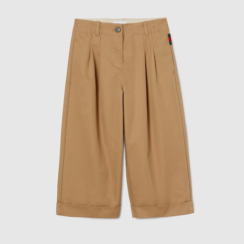Children's twill pants - light brown