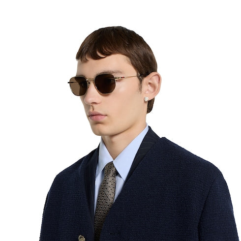 Round frame sunglasses - gold