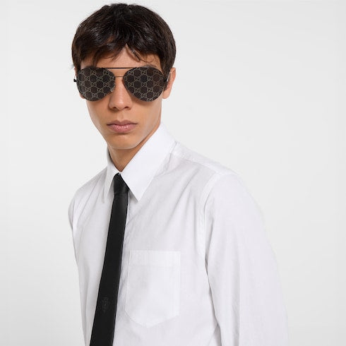 GG cotton poplin shirt - white