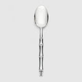 Spoons with bamboo motif, set of two - silver-plated brass