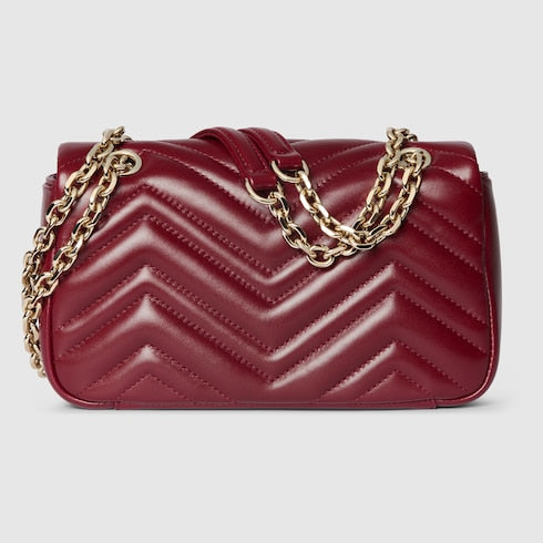 GG Marmont small shoulder bag - Rosso Ancora red leather