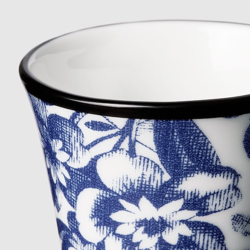 Herbarium print vase - blue and white porcelain