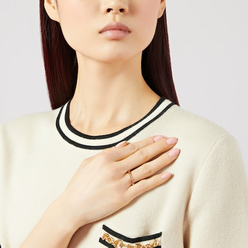 Gucci Link to Love 18k mirrored ring - 18k rose gold