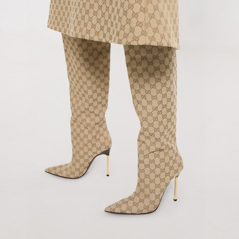 Women's Bombshell boot - sand and brown GG canvas
