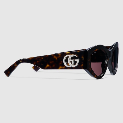 Oval frame sunglasses - dark tortoiseshell