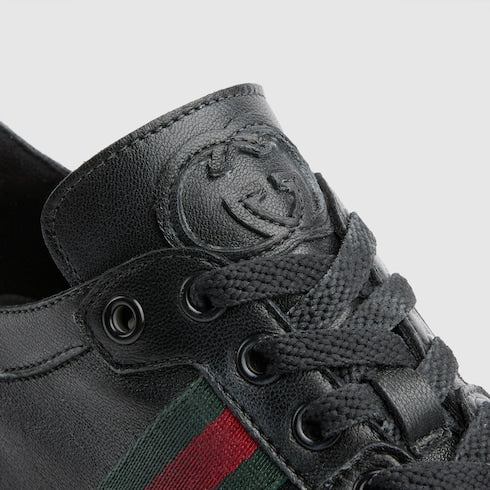 Women's Stretch low-top sneaker - black leather