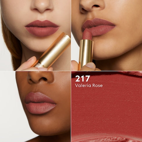 120 Sonia Light Beige, Rouge à Lèvres Mat Lipstick - 217 Valeria Rose