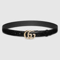 GG Marmont thin belt - black leather