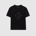 Cotton jersey T-shirt with Gucci crest - black