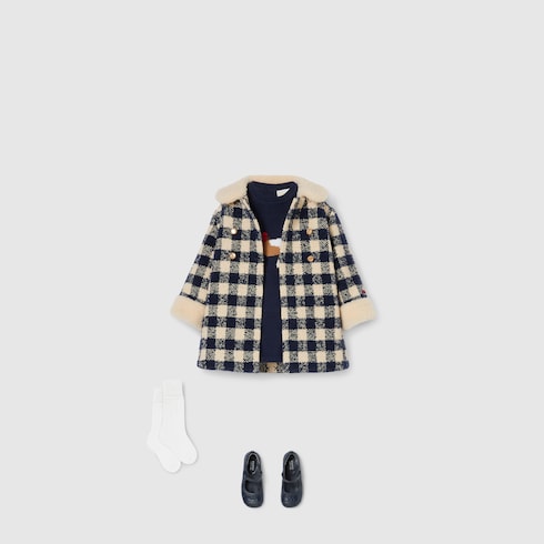 Baby wool dress - dark blue