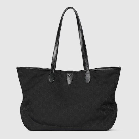 Gucci Jackie medium tote bag - black GG canvas