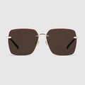 Specialized fit square sunglasses - light gold