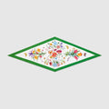 Printed silk twill diamond scarf - multicolor
