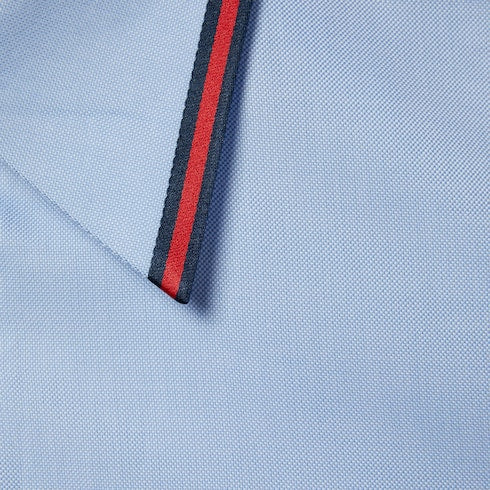 Oxford cotton shirt with Web - pale blue