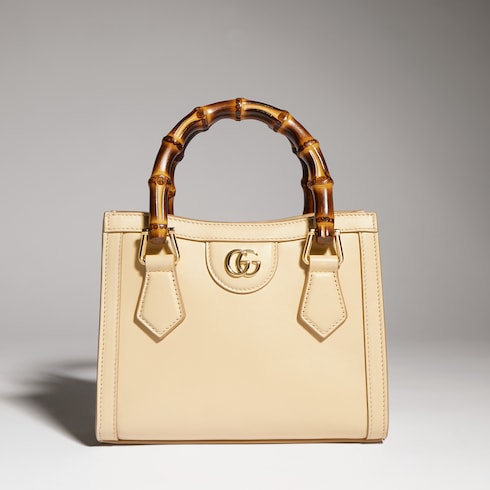 Gucci Diana small tote bag - light yellow leather