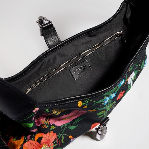 Gucci Jackie 1961 medium shoulder bag - black and multicolor nylon
