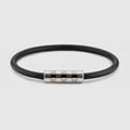 Bracelet with GG detail - black leather