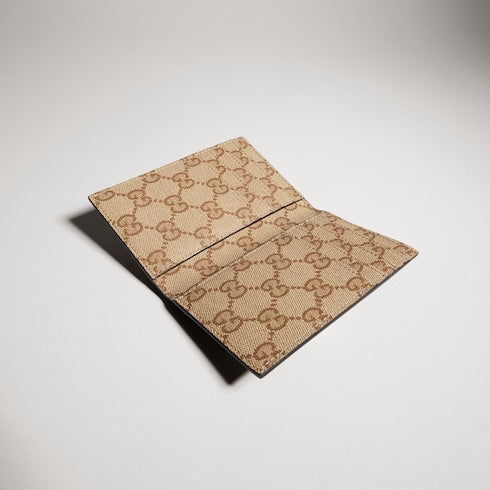 Card case with metal tag - dark brown leather