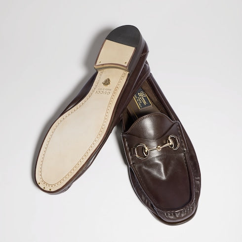 Men's Gucci Lugano loafer - dark brown leather