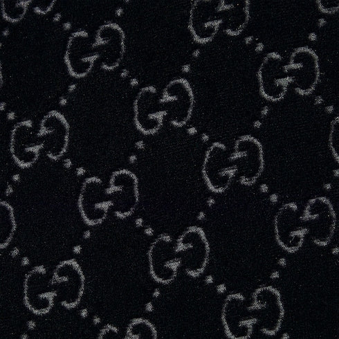 GG stretch velvet devoré pants - black