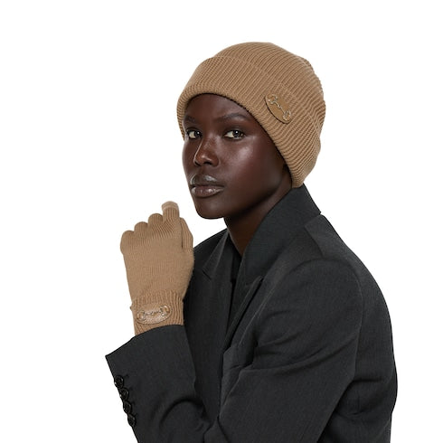 Wool gloves with Horsebit - beige
