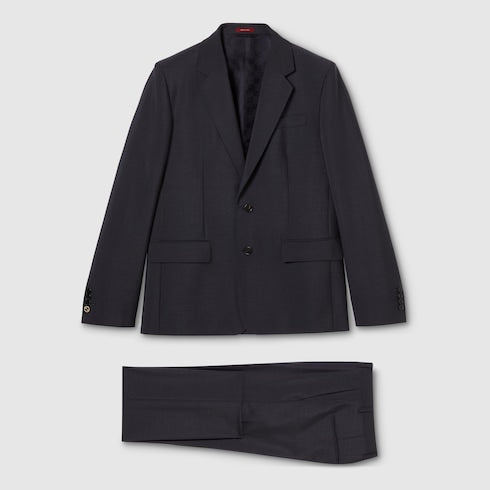 Wool mohair suit - black