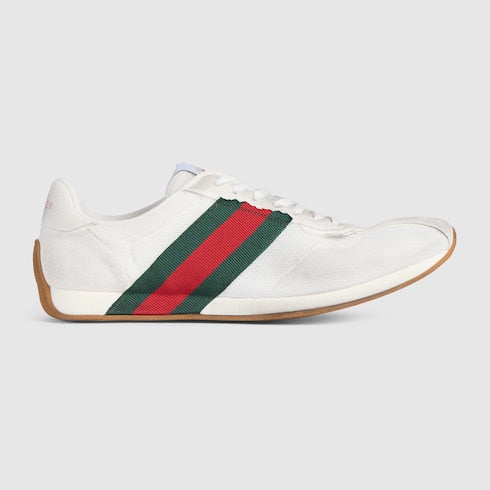 Men's Gucci Tempo sneaker - white mesh and suede