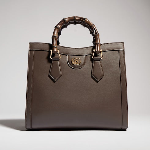 Gucci Diana medium tote bag - dark taupe leather