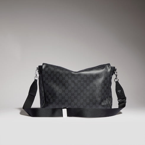 Gucci Essence Classic medium crossbody bag - black GG canvas