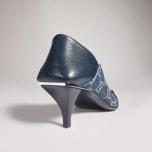 Women's Vittoria pump - dark blue GG denim