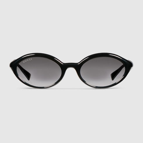 Oval frame sunglasses - black