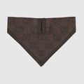 Extra-small pet bandana - dark brown silk
