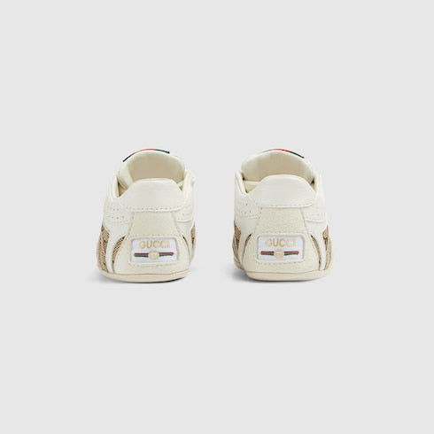 Baby Gucci Re-Web sneaker - ivory leather