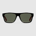 Square frame sunglasses - black