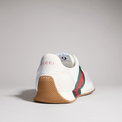 Men's Gucci Tempo sneaker - white mesh and suede