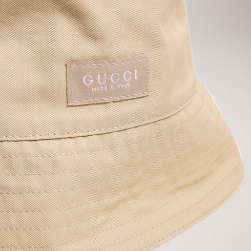 Cotton canvas bucket hat - sand