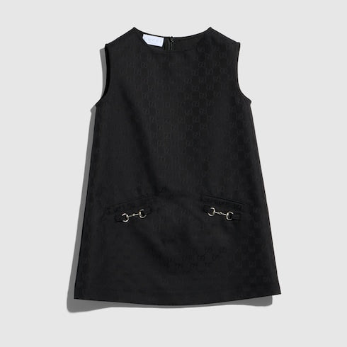 Children's GG cotton dress - black