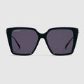Square frame sunglasses - black