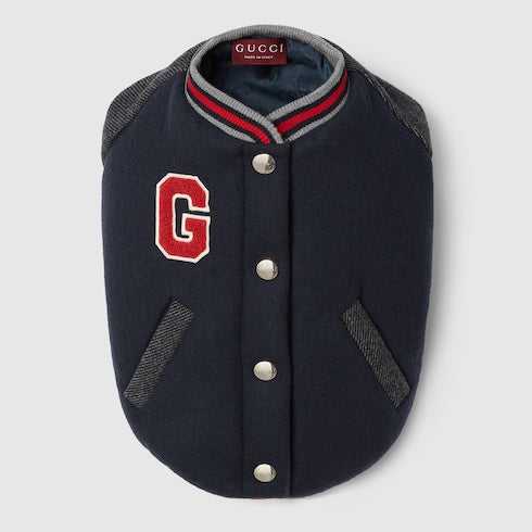 Wool pet coat - dark blue
